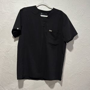 FIGS Men Black Scrub Top Nursing Uniform FM1500 Size Medium